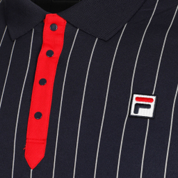 Мужское теннисное поло Fila Stripes Polo Men - Dark Blue, White