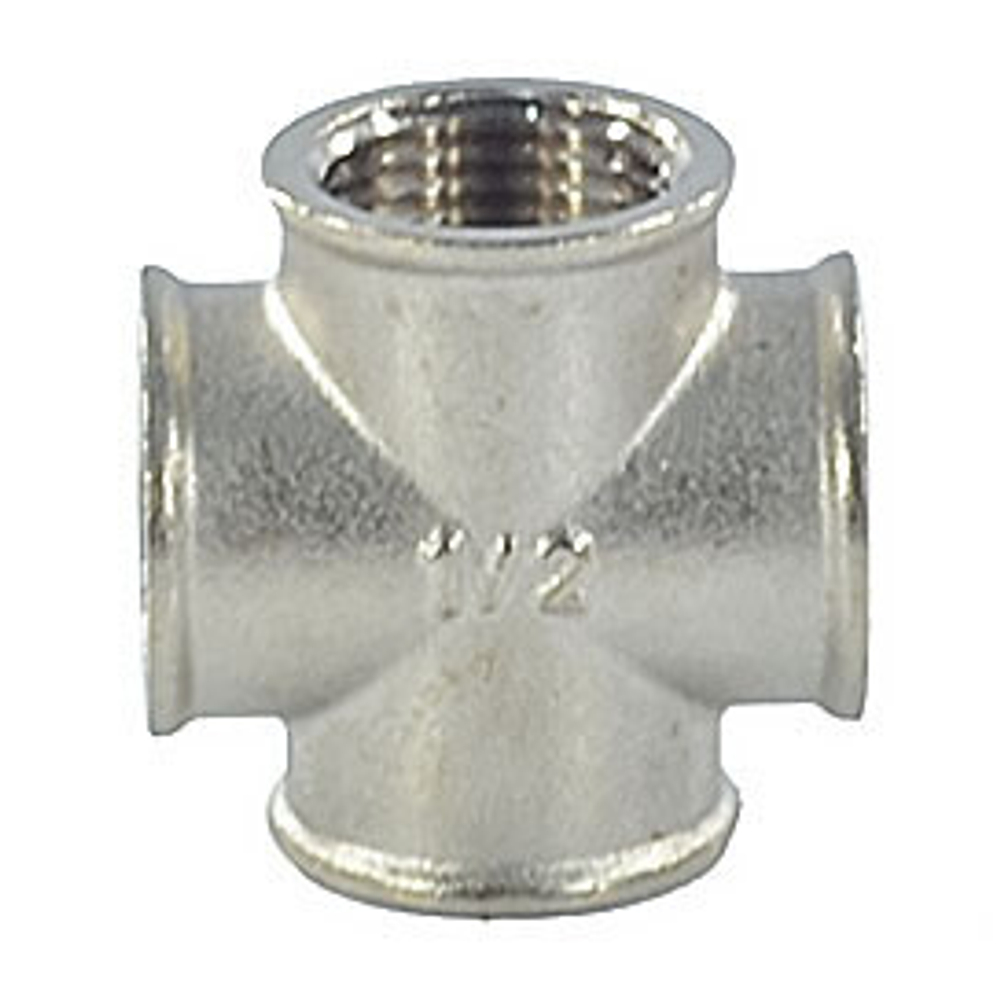 Крест латунь никель Ду 15 (1/2") ВР/ВР SantechSystems
