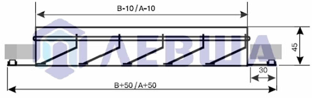 Решетка наружная алюминиевая EAL 800х400