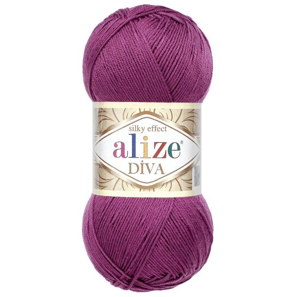 Пряжа Alize (Ализе) Diva / уп.5 мот. по 100 г, 350м, 297 цикламен A