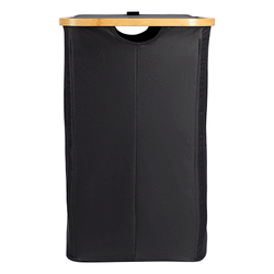 Корзина для белья с двумя отделениями 53.5х33х53см Smart Solutions Neat Twin черная