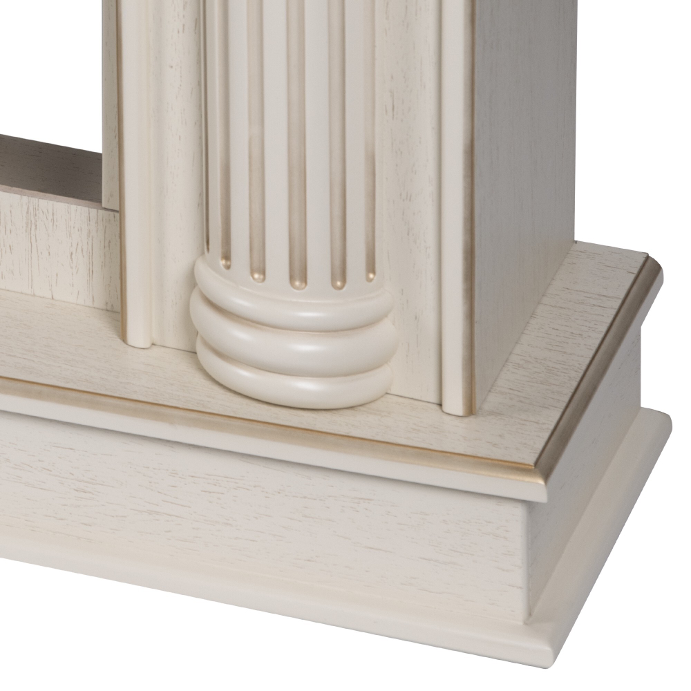 Каминокомплект: Очаг Royal Thermo Aurora RTFP/P-AR40LS, портал Olympia 42/40/36, сл. кость с зол. па