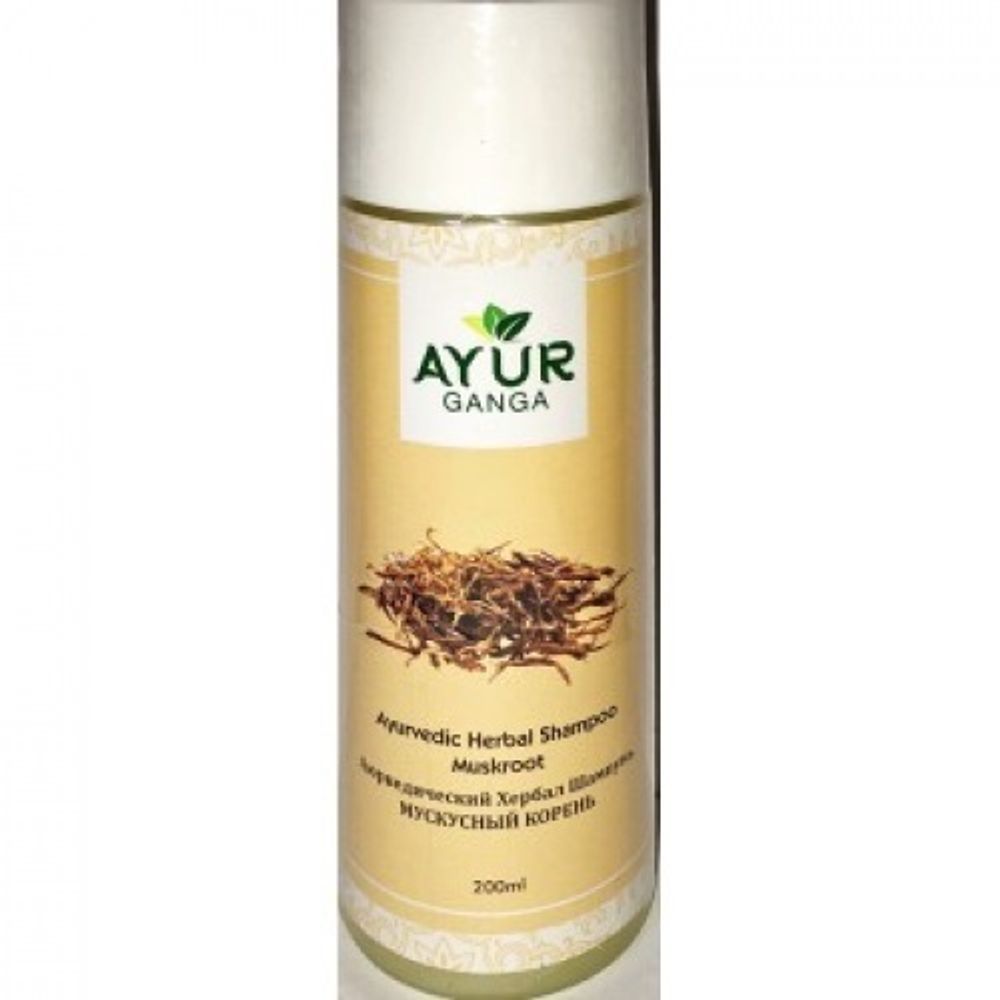 Шампунь Ayur Ganga Мускусный корень Ayurvedic Herbal 200 мл
