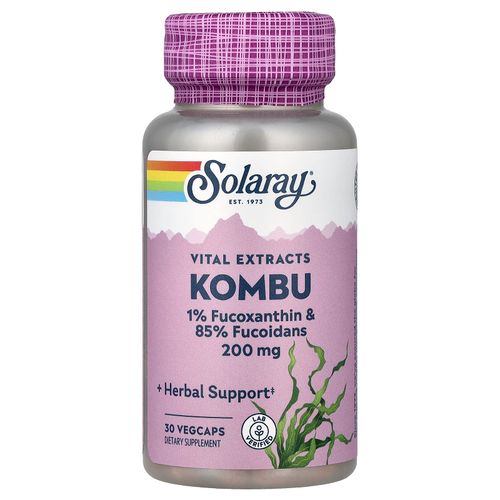 Solaray, Vital Extracts, комбу, 30 растительных капсул