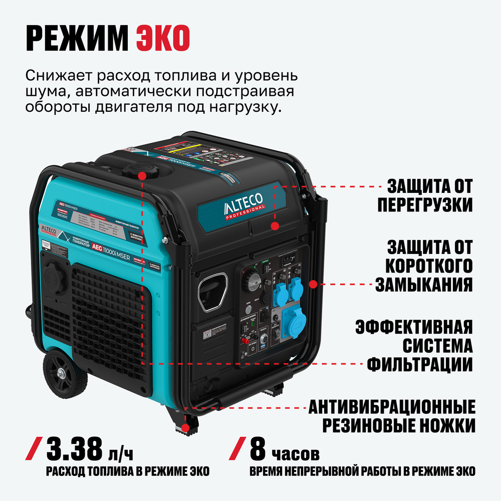 Инверторный генератор ALTECO AEG 11000i MSER