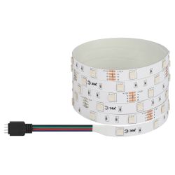 Светодиодная лента ЭРА LS5050-7,2-30-12-RGB-IP20-1 year-5m многоцветная 1 год | Светодиодные ленты 12В 1 год