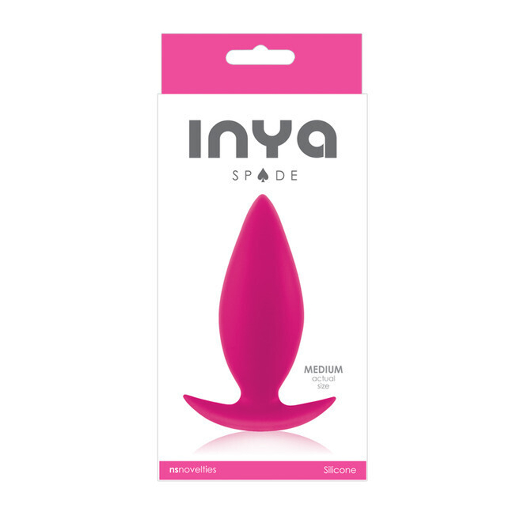 Средняя силиконовая анальная пробка для ношения Inya Spade Medium (Цвет: розовый)