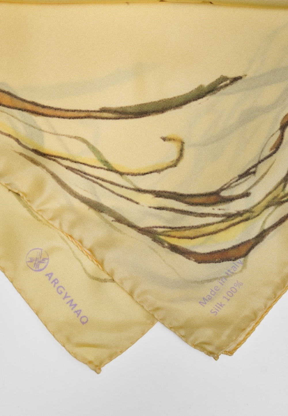 Шелковый платок JUSAN YELLOW 140×140