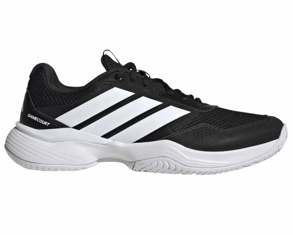 Мужские кроссовки теннисные Adidas GameCourt 3 M - core black/cloud white/cloud white