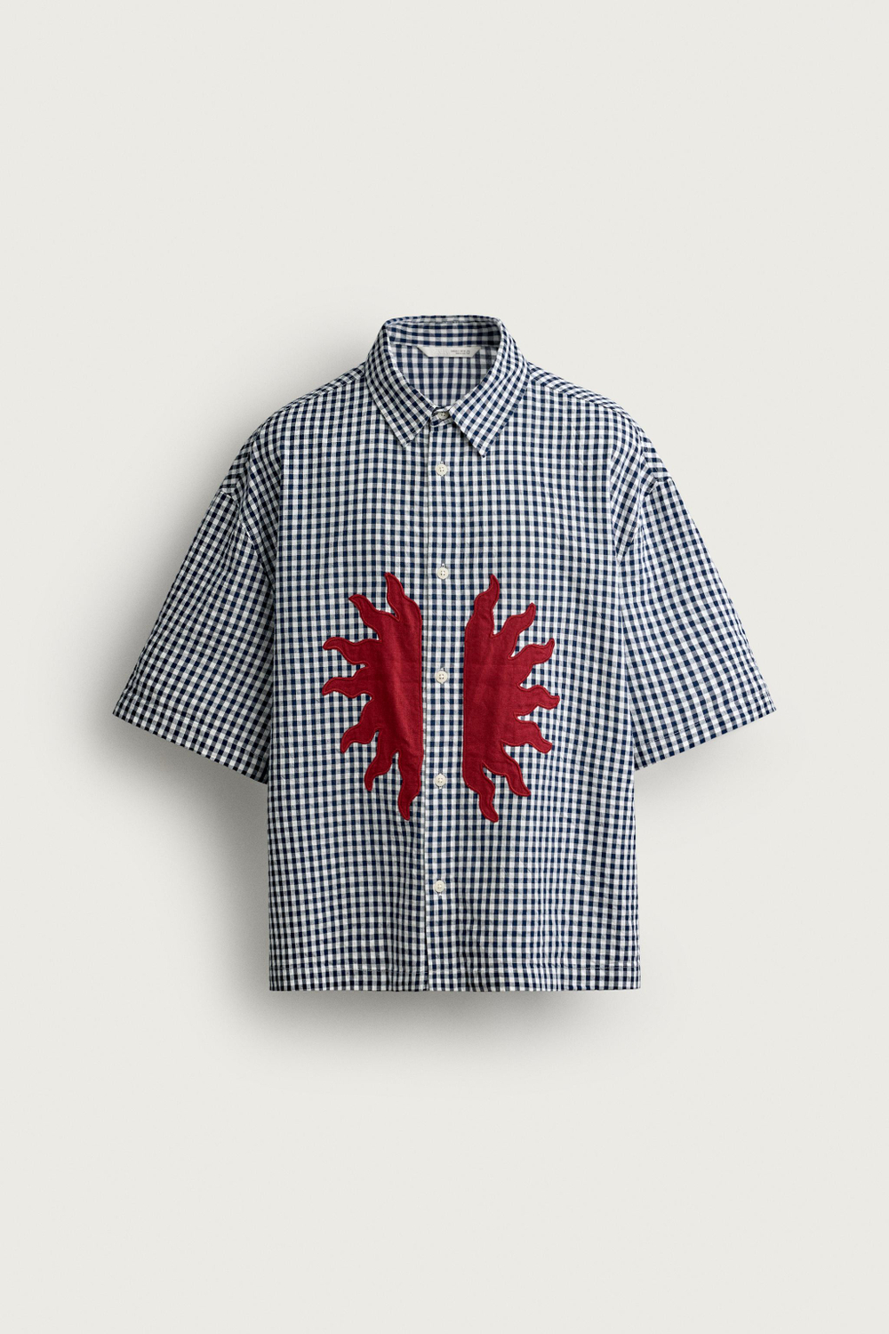 РУБАШКА С НАШИВКАМИ RELAXED FIT — ZARA