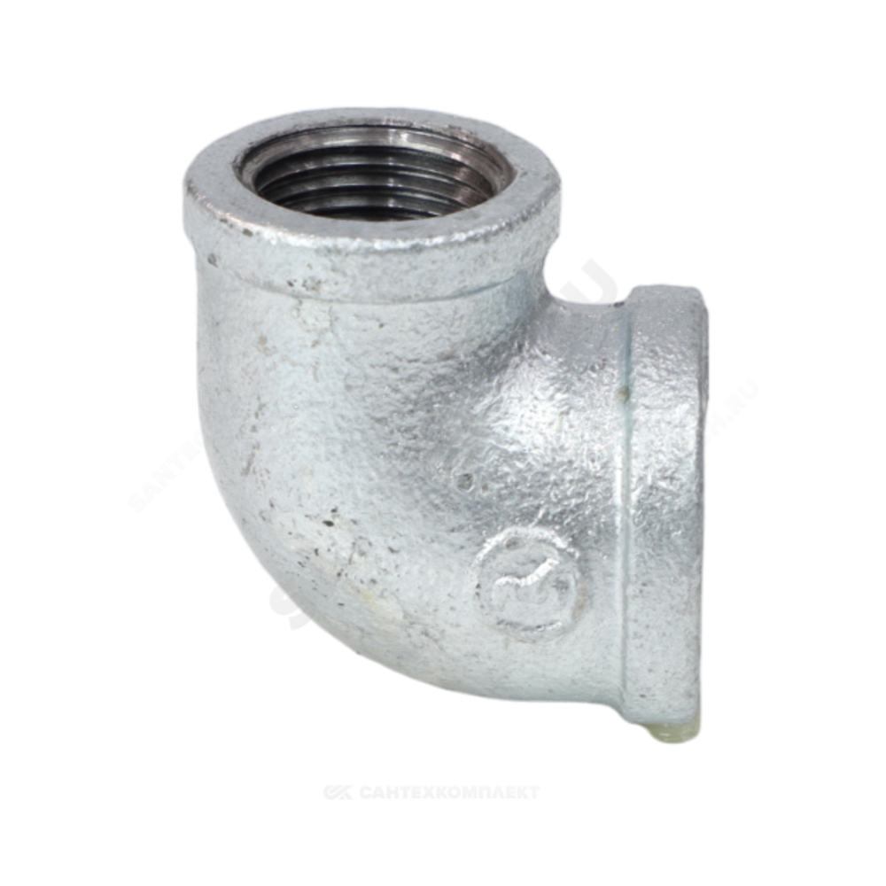 Угольник переходной чугун оц Ду 20х15 (3/4"х1/2") ВР/ВР Fittex PLUS