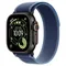 Часы Apple Watch Ultra 3, 2025, 49 мм, титан чёрного цвета, ремешок Trail цвета «синий/ярко-синий»