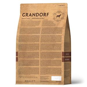 Сухой корм Grandorf DOG Duck&Turkey MED&MAXI для взрослых собак средних и крупных пород, утка с индейкой