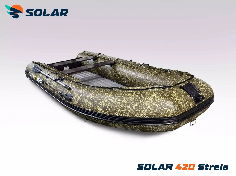 Лодка надувная моторная solar-420 strela jet tunnel