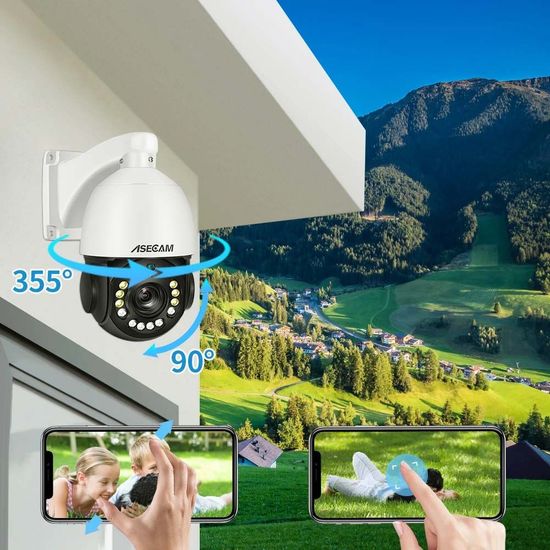 ASECAM Уличная поворотная 4G IP WiFi видеокамера Sony IMX415 4K 8Mp PTZ PoE 30X увеличение и определение человека