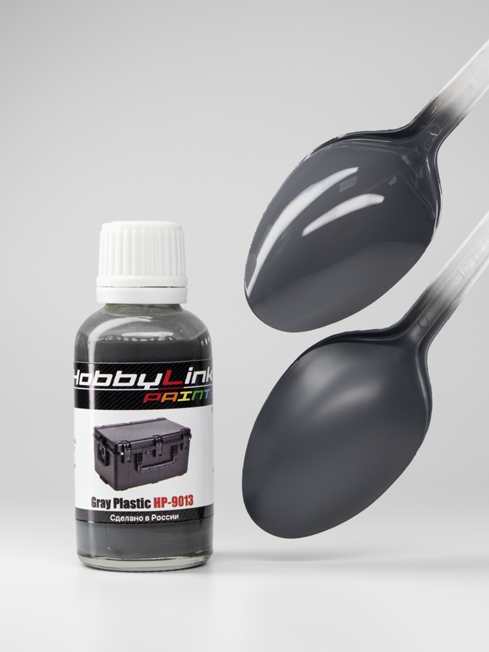 Краска лаковая HobbyLink Gray Plastic HP-9013