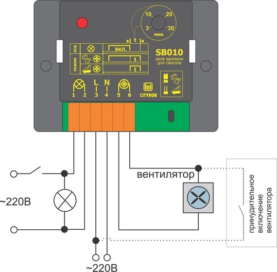 Таймер регулируемый Cityron SB010 для санузла