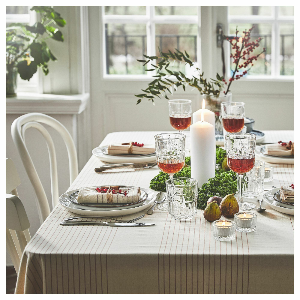 Скатерть IKEA VIPPSTARR (ВИППСТАРР), Бежевый, 150х150 см