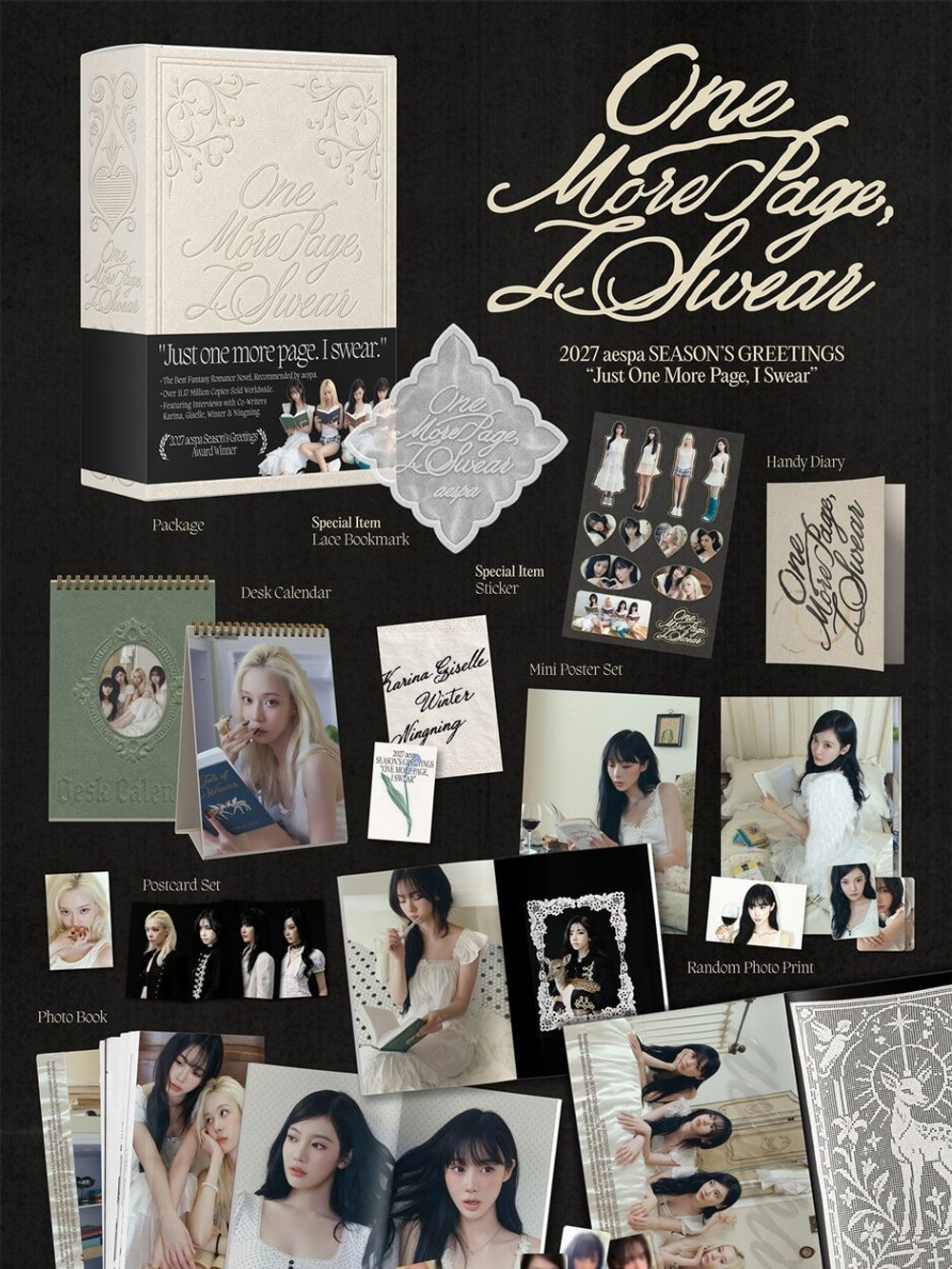 (ПРЕДЗАКАЗ) товары aespa - One More Page, I Swear 2027 SEASON'S GREETINGS Kit Version