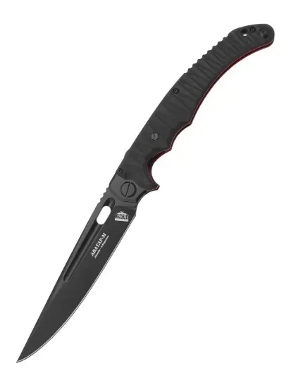 Складной нож НОКС Аватар М Red-Black 334-709404 на подшипниках c клинком из стали D2, рукоять G10
