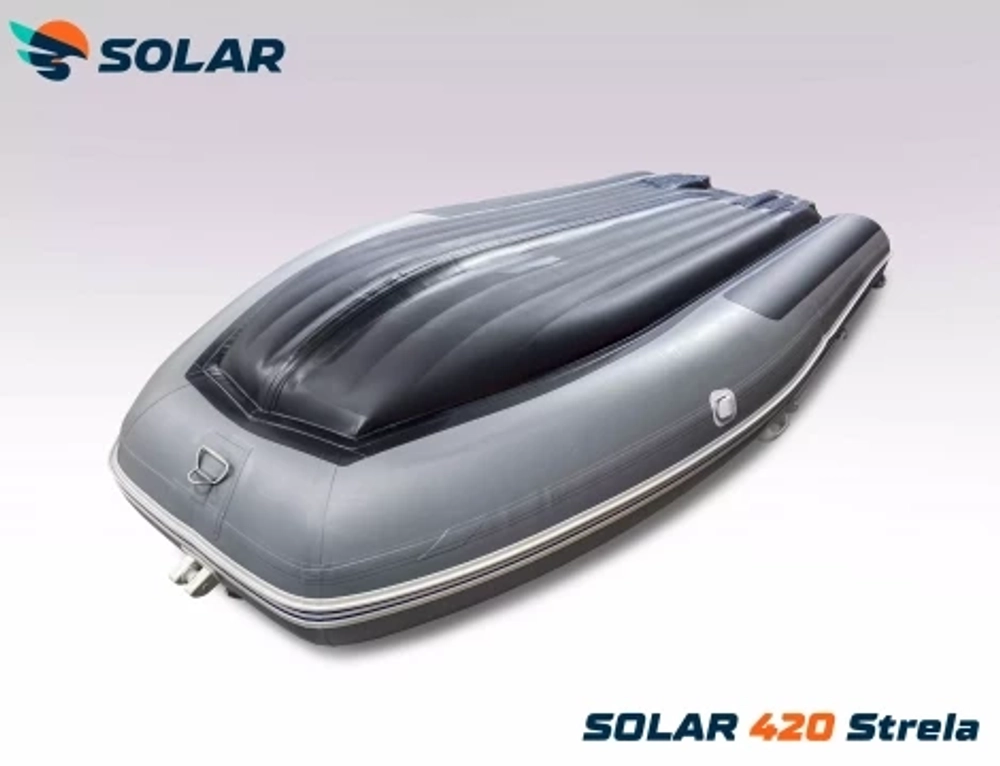 Лодка надувная моторная solar-420 strela jet tunnel