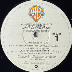 Виниловая пластинка Steve Martin ‎– A Wild And Crazy Guy LP