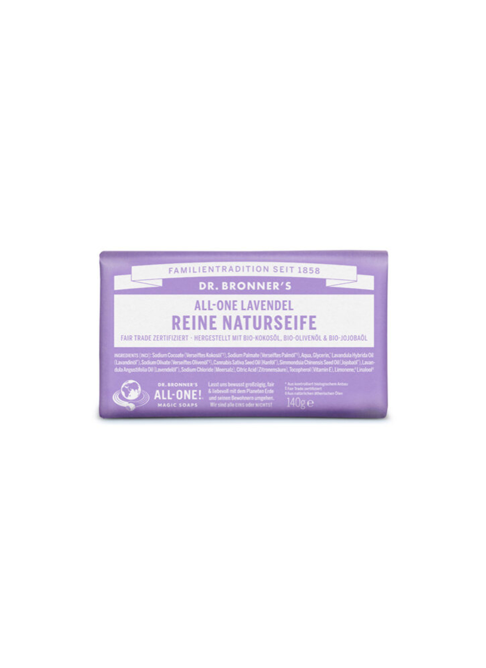 Натуральное лавандовое мыло Pure Natural Soap Dr. Bronner’s, 140 гр