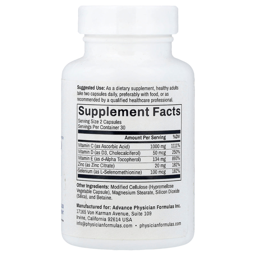 Advance Physician Formulas, Essential 5™ с витаминами C, D, E, цинком и селеном, 60 растительных капсул