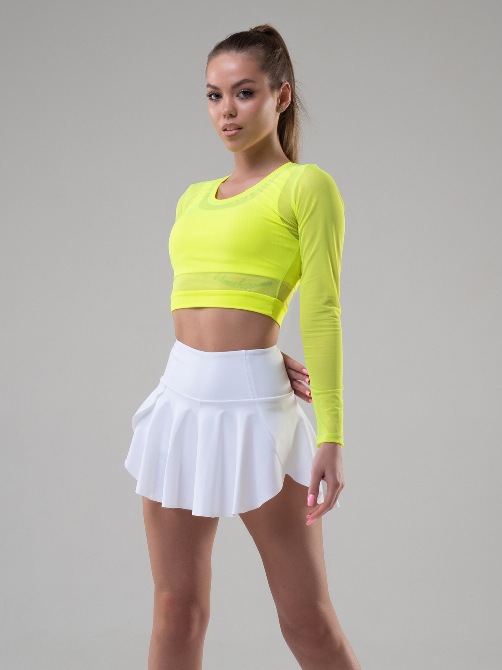 Shadow Long-Sleeved Top, Yellow