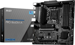 Материнская плата MSI PRO B660M-A DDR4 Socket 1700, Intel B660, 4xDDR4, PCI-E 4.0, 2500 Мбит/с, 2xUSB 3.2 Gen1, 2xUSB 3.2 Gen2, 2xHDMI, 2xDisplayPort, mATX