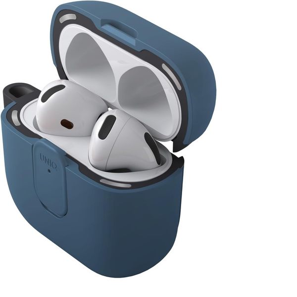 Чехол Uniq Clyde Case для AirPods 4, Синий | Royal Blue/Dark Grey