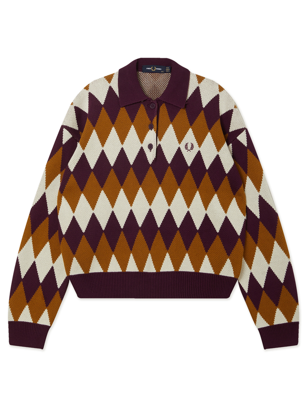 Женская Рубашка Diamond Jacquard Knitted