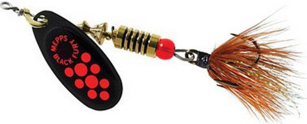 Блесна вращ. Mepps BLACK FURY MOUCHE, 3, Black/Orange