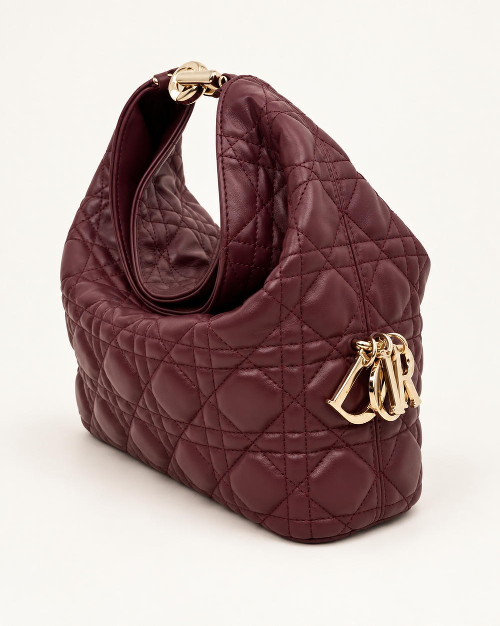 Женская сумка Dior Toujours Hobo — бордовая, 22,5 см