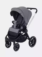 Коляска детская MOWBaby "ZOOM"PU (2в1) RA086 Silver Grey