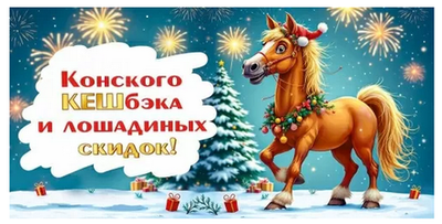 Конверт для денег "Конского КЭШбэка и лошадиных скидок!" 70000903 (Мир поздравлений)
