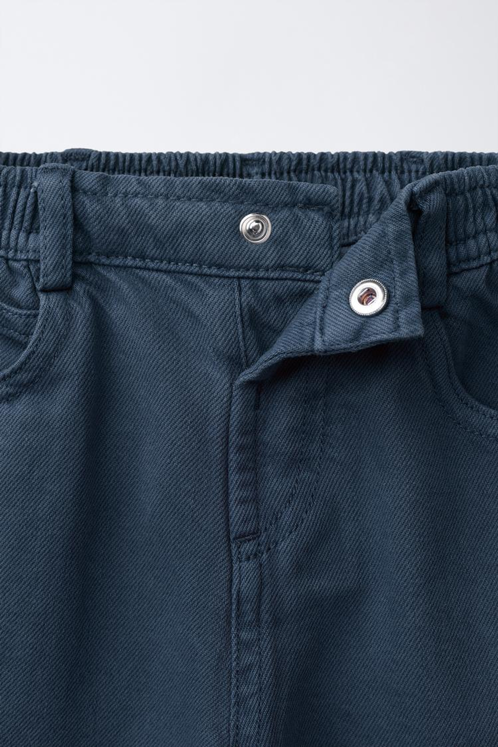 ZARA БРЮКИ BAGGY ИЗ ТВИЛА, МОРСКОЙ СИНИЙ