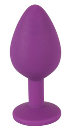Средняя фиолетовая пробка с фиолетовым кристаллом ONJOY Silicone Collection (Цвет: фиолетовый)