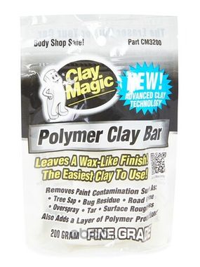 Глина (пластилин) неабразив. CLAY MAGIC POLIMER CLAY BAR 200гр. белая (CM3200)