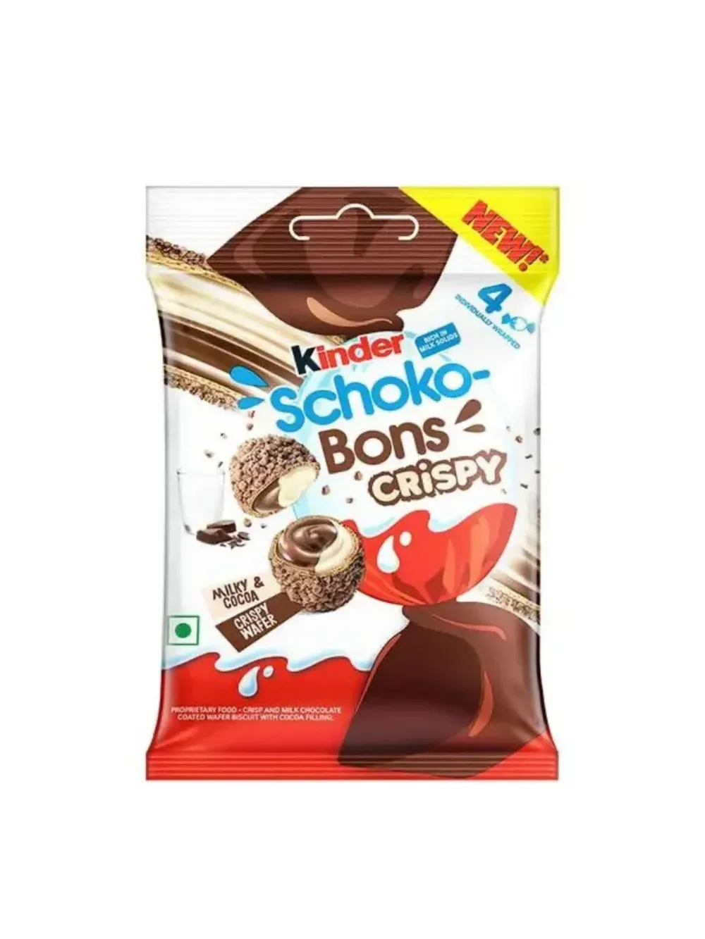 Шоколад детский с хрустящими криспи Schoko Bons Криспи Kinder Полет, 22.4 г