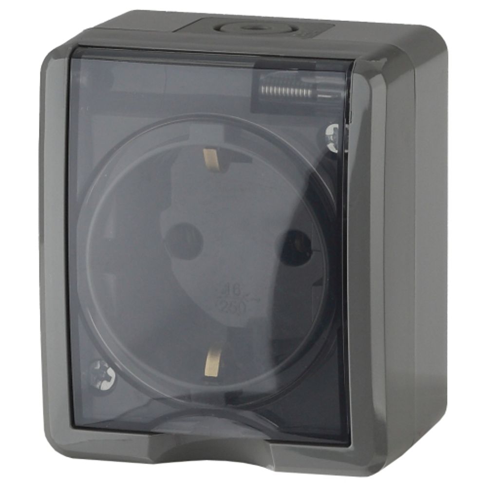 Розетка ЭРА Эксперт 11-2402-03 2P+E IP54 шторки 16A-250В ОУ серый | Эра Эксперт
