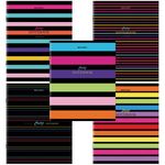 Тетрадь А5, 96 л., BRAUBERG, скоба, клетка, глянцевая ламинация, "Color Stripes", 404430, 5шт