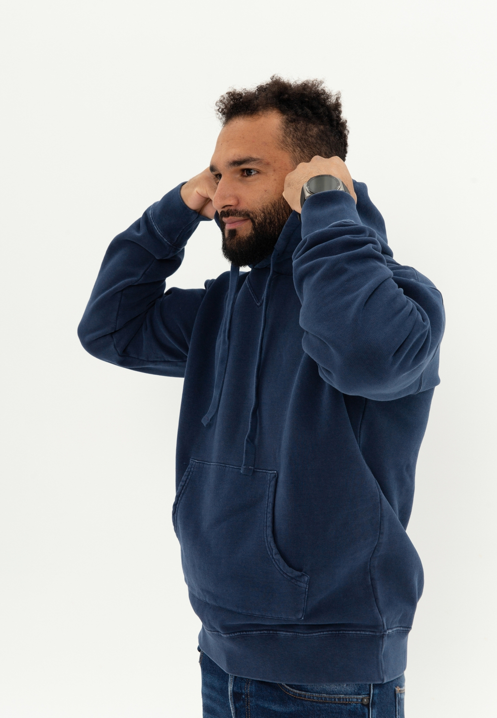 Худи Bowery NYC "Black Tiger" Blue Print
