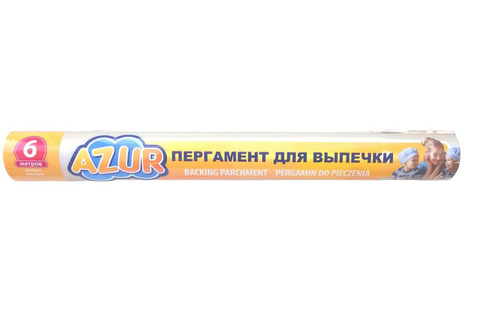 Бумага для выпечки белая 6 м / рулон AZUR