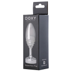 Серебристая анальная втулка 10,5см Doxy Butt Plug Smooth DXBPSSM