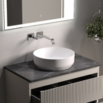 Тумба подвесная Sancos Snob R, Beige Soft 790х445х500, под столешницу без отверстия под смеситель, цвет Black Sky, арт. SNR80CE