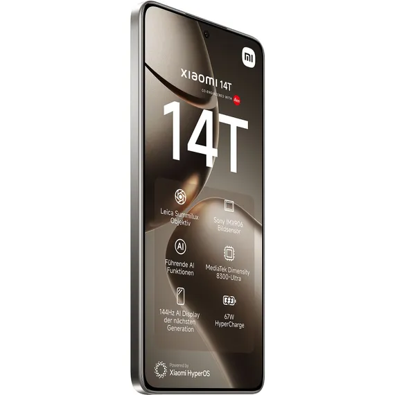 Смартфон Xiaomi 14T Pro 12 ГБ | 512 ГБ («Титановый Серый» | Titan Gray) (версия Global)