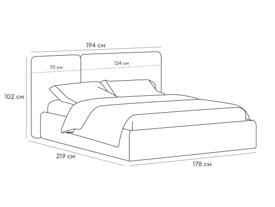 Кровать Atessa без подъемного механизма 965021