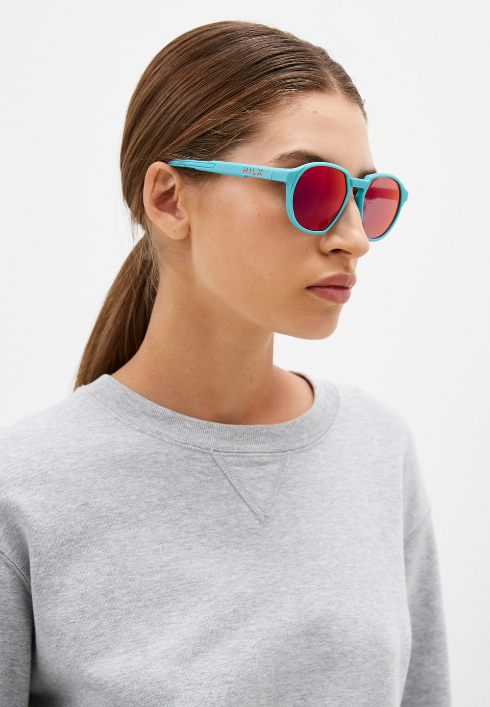 Спортивные очки HILX Orion / Matt Solid Blue / Red Polarized Lens