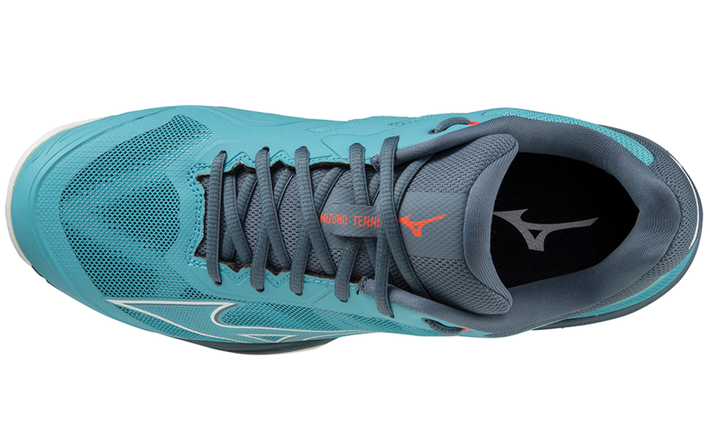 Мужские кроссовки теннисные Mizuno Wave Exceed Light AC - maui blue/white/china blue